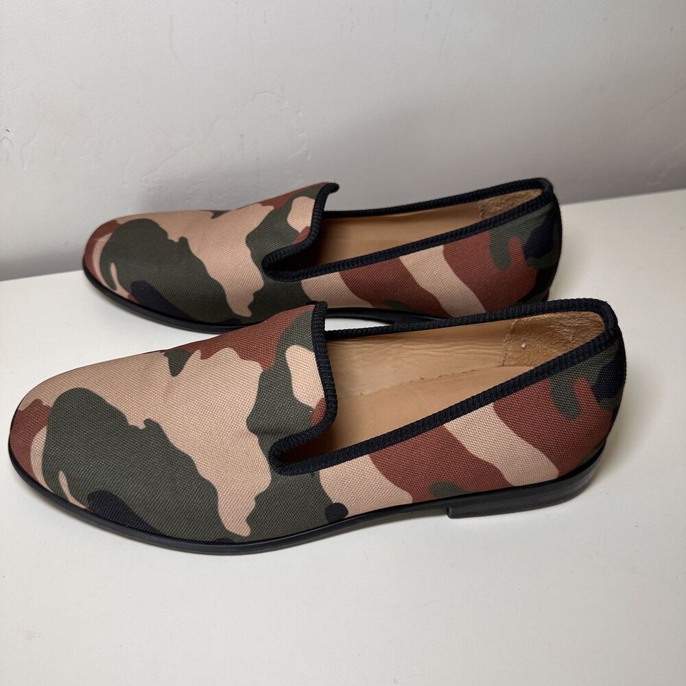 Duke & Dexter Camo Loafers Size US‎ 11 / UK 10 Handmade Canvas Mens EUC Slip On - Picture 2 of 6